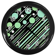 Green Transformaton Wall Clocks (black) by Valentinaart