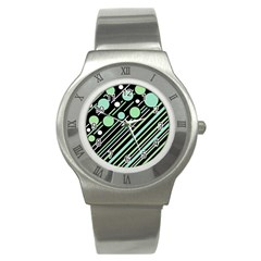 Green Transformaton Stainless Steel Watch by Valentinaart