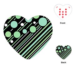 Green Transformaton Playing Cards (heart)  by Valentinaart