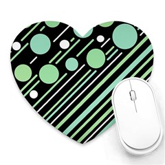 Green Transformaton Heart Mousepads by Valentinaart