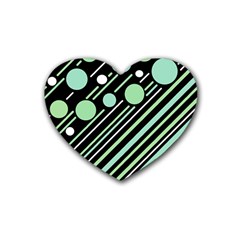 Green Transformaton Heart Coaster (4 Pack)  by Valentinaart