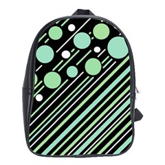 Green Transformaton School Bags(large)  by Valentinaart