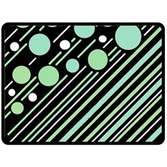 Green Transformaton Fleece Blanket (large)  by Valentinaart