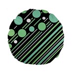 Green transformaton Standard 15  Premium Round Cushions Front