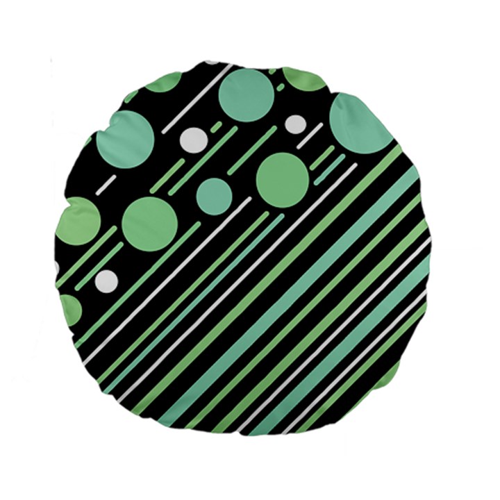 Green transformaton Standard 15  Premium Round Cushions