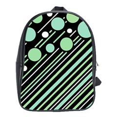 Green Transformaton School Bags (xl)  by Valentinaart