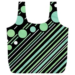 Green Transformaton Full Print Recycle Bags (l)  by Valentinaart