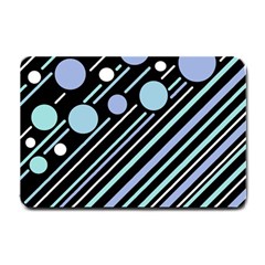 Blue Transformation Small Doormat  by Valentinaart