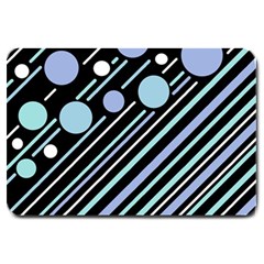 Blue Transformation Large Doormat  by Valentinaart