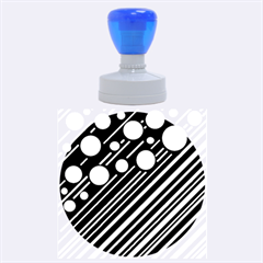 Blue Transformation Rubber Round Stamps (large) by Valentinaart