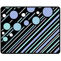 Blue Transformation Double Sided Fleece Blanket (medium)  by Valentinaart