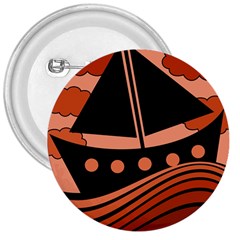 Boat - Red 3  Buttons by Valentinaart