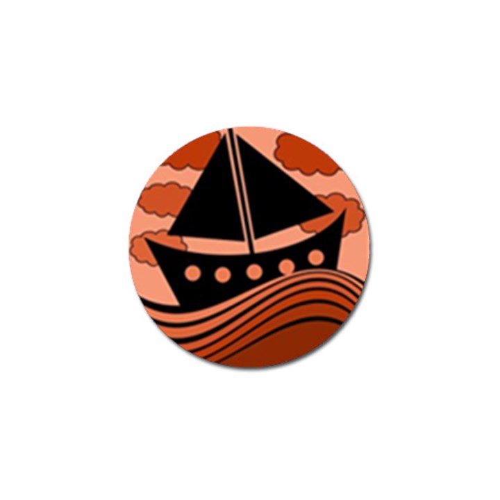 Boat - red Golf Ball Marker