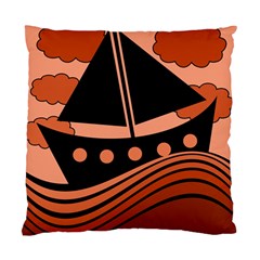 Boat - Red Standard Cushion Case (one Side) by Valentinaart