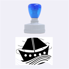 Boat - Red Rubber Oval Stamps