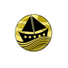 Boat - Yellow Hat Clip Ball Marker by Valentinaart