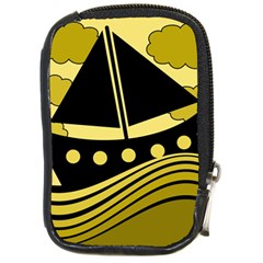 Boat - Yellow Compact Camera Cases by Valentinaart