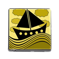 Boat - Yellow Memory Card Reader (square) by Valentinaart