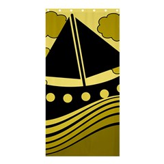 Boat - Yellow Shower Curtain 36  X 72  (stall)  by Valentinaart