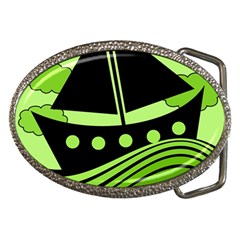 Boat - Green Belt Buckles by Valentinaart