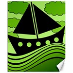 Boat - green Canvas 16  x 20   15.75 x19.29  Canvas - 1