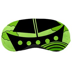 Boat - Green Sleeping Masks by Valentinaart