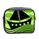 Boat - green Mini Toiletries Bag 2-Side Back