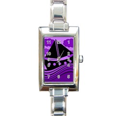 Boat - Purple Rectangle Italian Charm Watch by Valentinaart