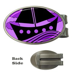 Boat - Purple Money Clips (oval)  by Valentinaart