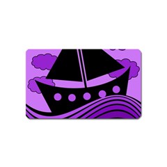 Boat - Purple Magnet (name Card) by Valentinaart