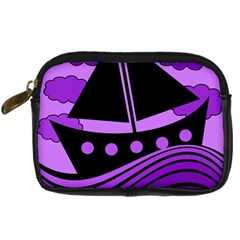 Boat - Purple Digital Camera Cases