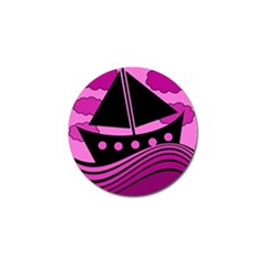 Boat - Magenta Golf Ball Marker (4 Pack) by Valentinaart