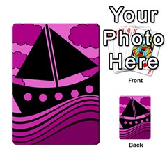 Boat - Magenta Multi-purpose Cards (rectangle)  by Valentinaart