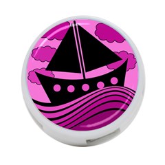 Boat - Magenta 4-port Usb Hub (one Side) by Valentinaart