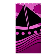 Boat - Magenta Shower Curtain 36  X 72  (stall)  by Valentinaart