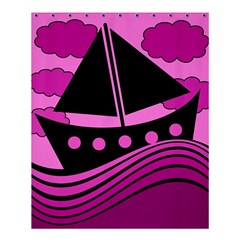 Boat - Magenta Shower Curtain 60  X 72  (medium)  by Valentinaart