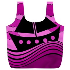 Boat - Magenta Full Print Recycle Bags (l)  by Valentinaart