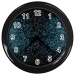 Polygonal And Triangles In Blue Colors  Wall Clocks (Black) Front