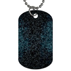 Polygonal And Triangles In Blue Colors  Dog Tag (one Side) by vanessagf