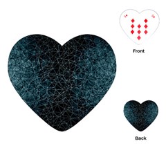 Polygonal And Triangles In Blue Colors  Playing Cards (heart)  by vanessagf