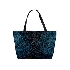 Polygonal And Triangles In Blue Colors  Shoulder Handbags by vanessagf