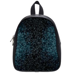 Polygonal And Triangles In Blue Colors  School Bags (small) 