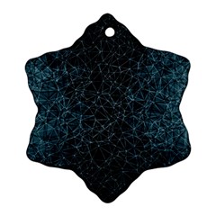 Polygonal And Triangles In Blue Colors  Snowflake Ornament (2-side) by vanessagf