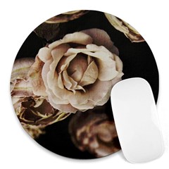 Roses Flowers Round Mousepads by vanessagf