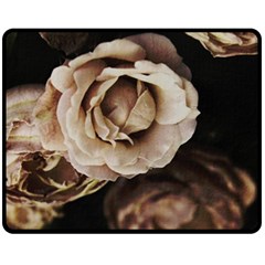 Roses Flowers Fleece Blanket (medium)  by vanessagf