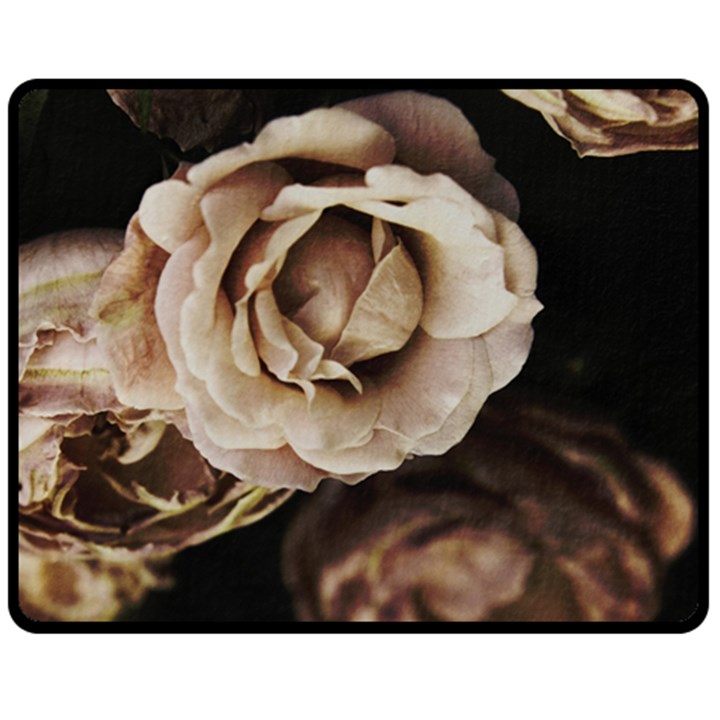 Roses Flowers Fleece Blanket (Medium) 