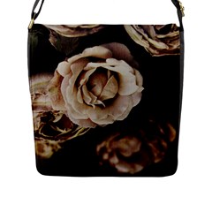 Roses Flowers Flap Messenger Bag (l)  by vanessagf