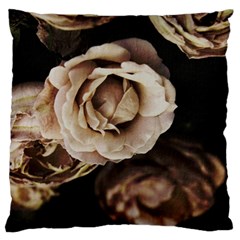 Roses Flowers Large Flano Cushion Case (two Sides)