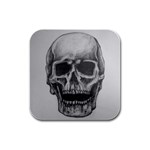 Skull Rubber Square Coaster (4 pack)  Front