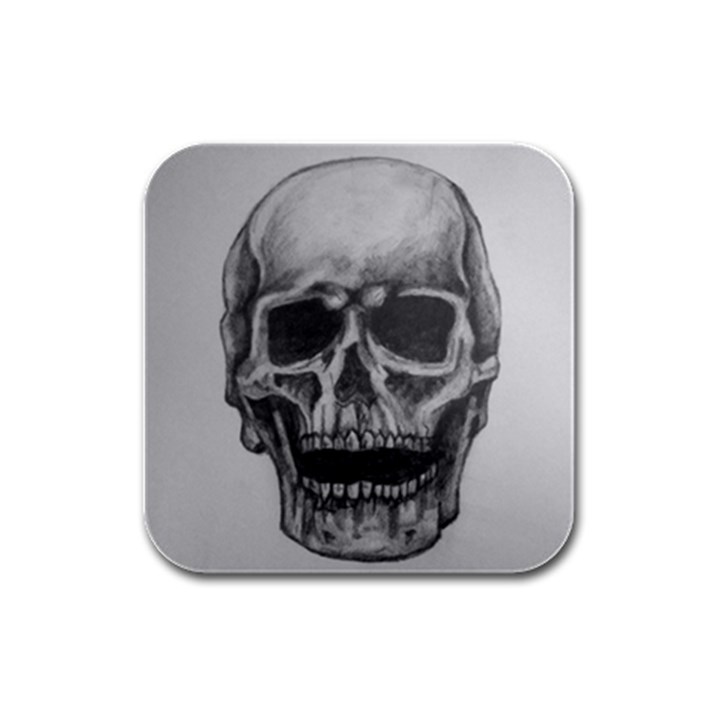 Skull Rubber Square Coaster (4 pack) 